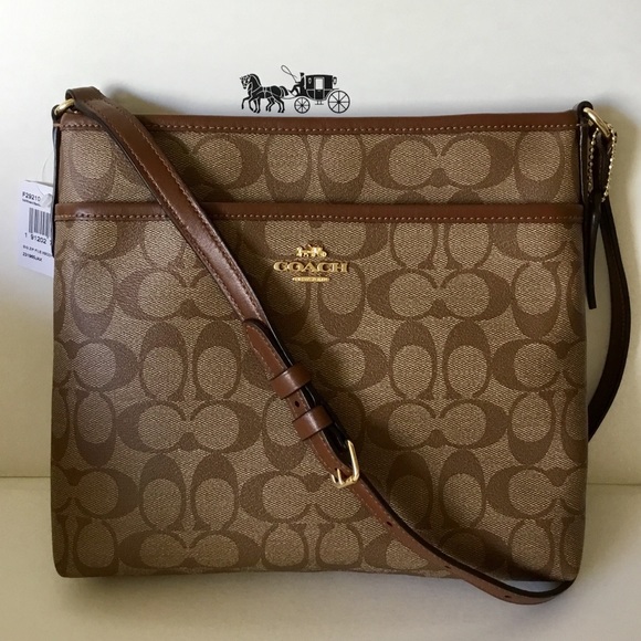 Coach Handbags - 🌷Coach File Crossbody In Signature Canvas NWT.
